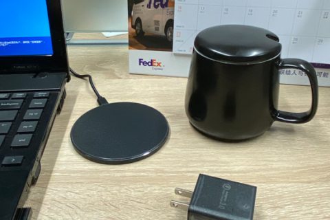 2 IN 1 Wireless Charger Pad for Mobile Phone and Warm cup